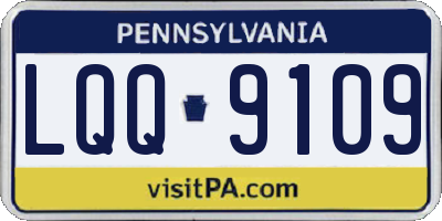 PA license plate LQQ9109