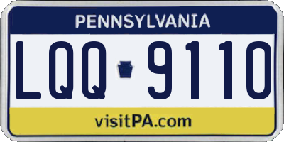 PA license plate LQQ9110