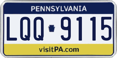 PA license plate LQQ9115