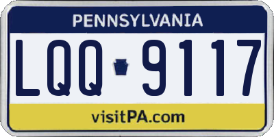 PA license plate LQQ9117