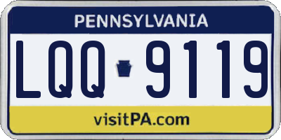 PA license plate LQQ9119