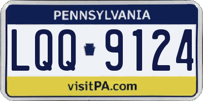 PA license plate LQQ9124