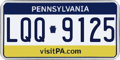 PA license plate LQQ9125