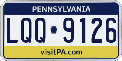 PA license plate LQQ9126