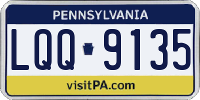 PA license plate LQQ9135