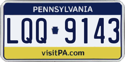 PA license plate LQQ9143