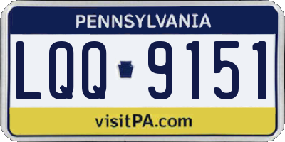 PA license plate LQQ9151