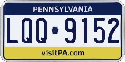 PA license plate LQQ9152