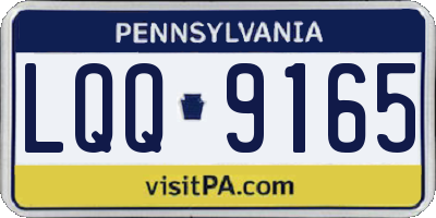 PA license plate LQQ9165