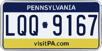 PA license plate LQQ9167