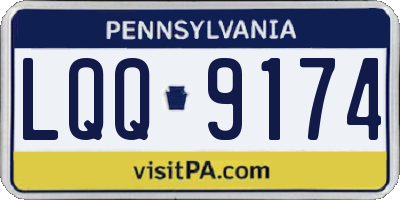 PA license plate LQQ9174