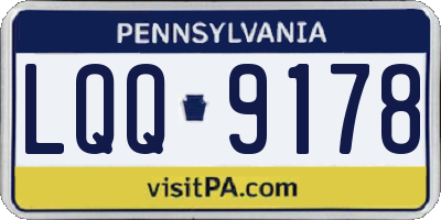 PA license plate LQQ9178