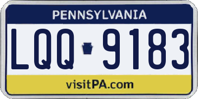 PA license plate LQQ9183