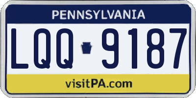 PA license plate LQQ9187