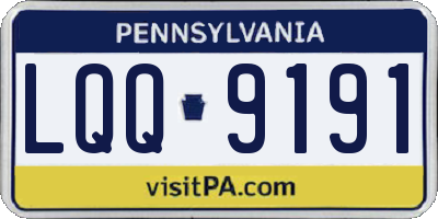 PA license plate LQQ9191