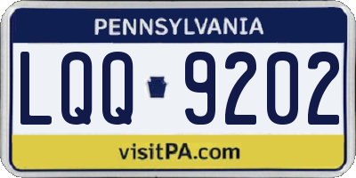 PA license plate LQQ9202