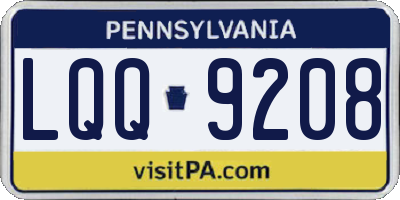 PA license plate LQQ9208