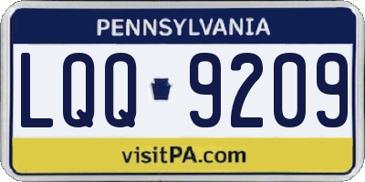 PA license plate LQQ9209