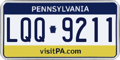 PA license plate LQQ9211