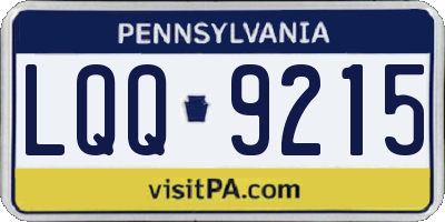 PA license plate LQQ9215