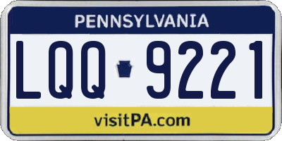 PA license plate LQQ9221
