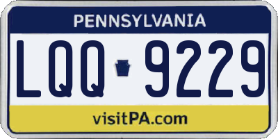 PA license plate LQQ9229