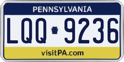 PA license plate LQQ9236