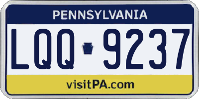PA license plate LQQ9237