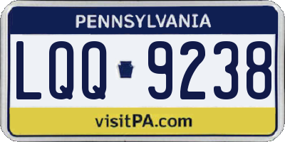 PA license plate LQQ9238
