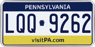 PA license plate LQQ9262