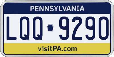 PA license plate LQQ9290