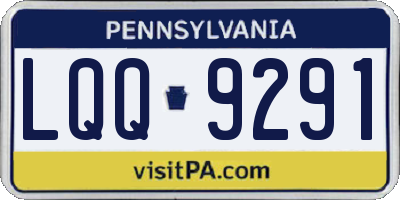 PA license plate LQQ9291