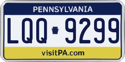 PA license plate LQQ9299
