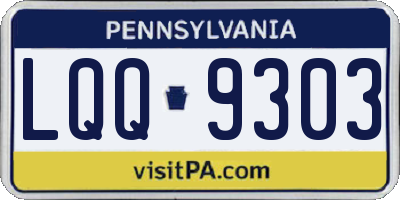 PA license plate LQQ9303