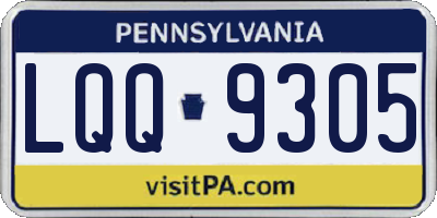 PA license plate LQQ9305