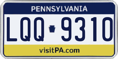 PA license plate LQQ9310