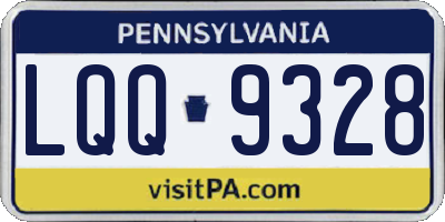 PA license plate LQQ9328