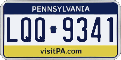 PA license plate LQQ9341