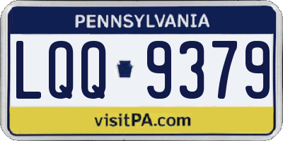 PA license plate LQQ9379