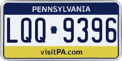 PA license plate LQQ9396
