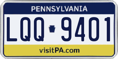 PA license plate LQQ9401