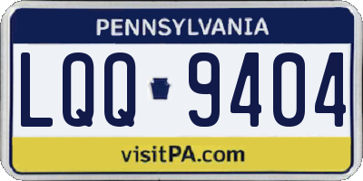 PA license plate LQQ9404