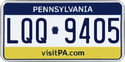 PA license plate LQQ9405
