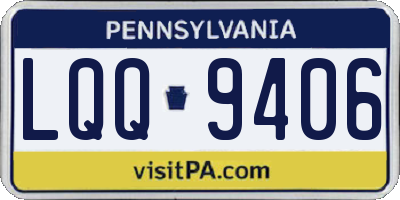 PA license plate LQQ9406