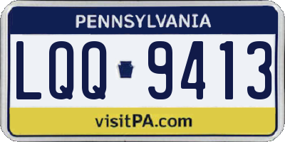 PA license plate LQQ9413