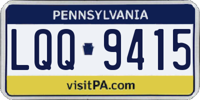 PA license plate LQQ9415