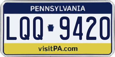 PA license plate LQQ9420