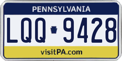 PA license plate LQQ9428