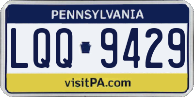 PA license plate LQQ9429
