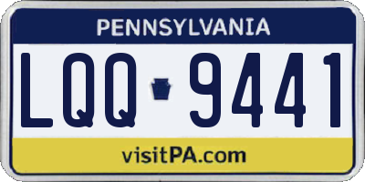 PA license plate LQQ9441